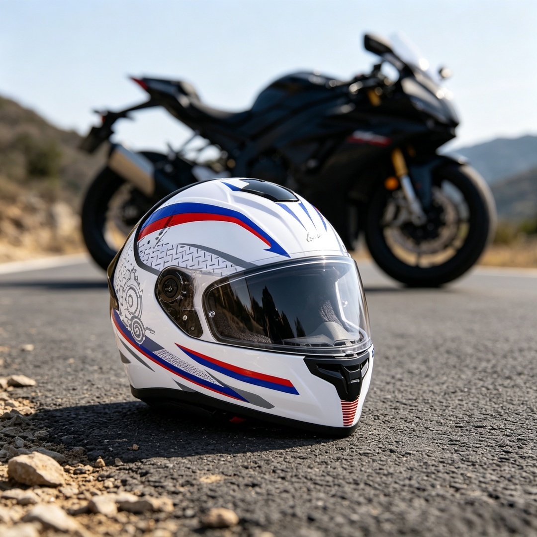 Mountain Biking Full Face Helmet - Unisex Full Face Motorcycle Helmet DOT