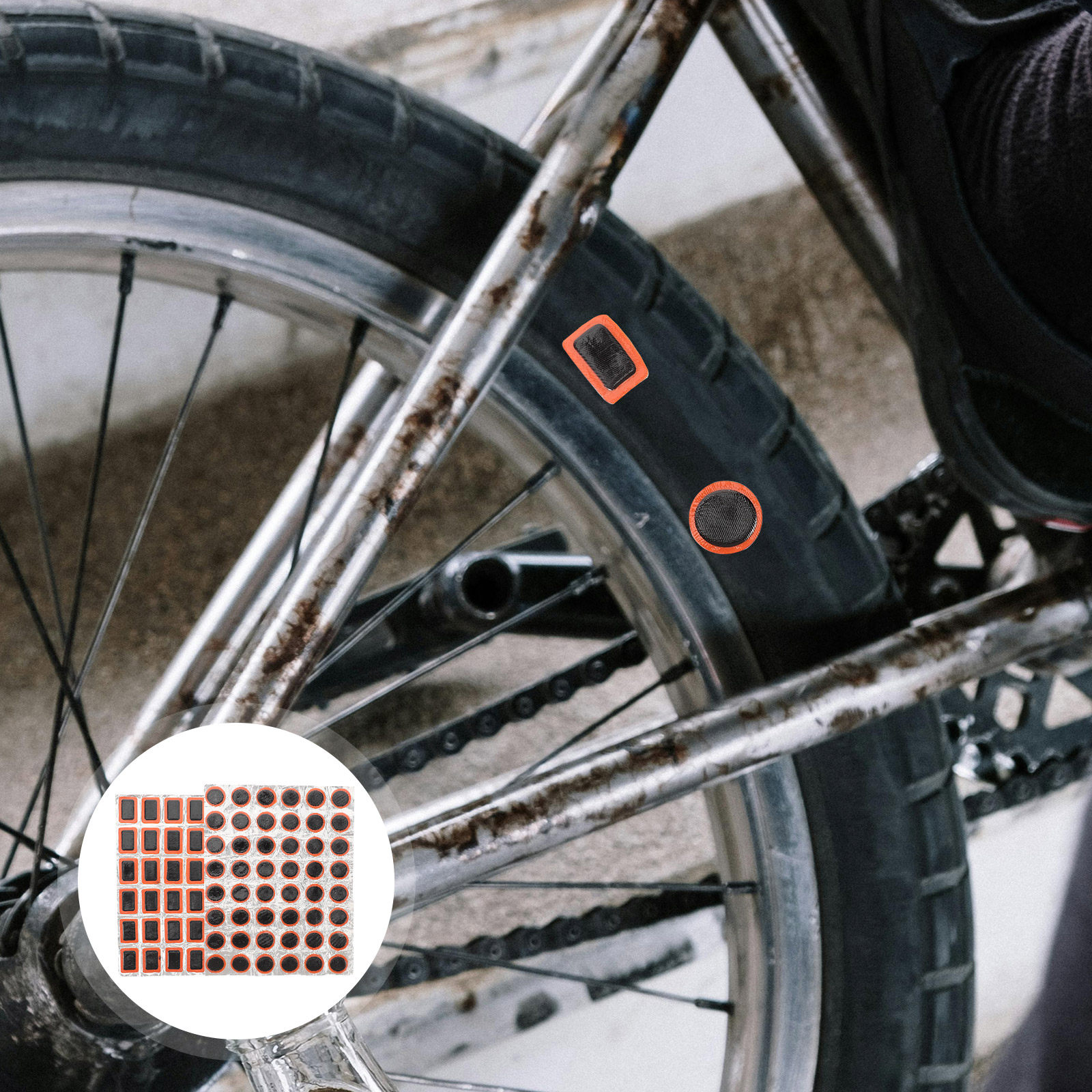 Mountain Biking Kit - 2Sheets Bike Tire Repair Patch Kit