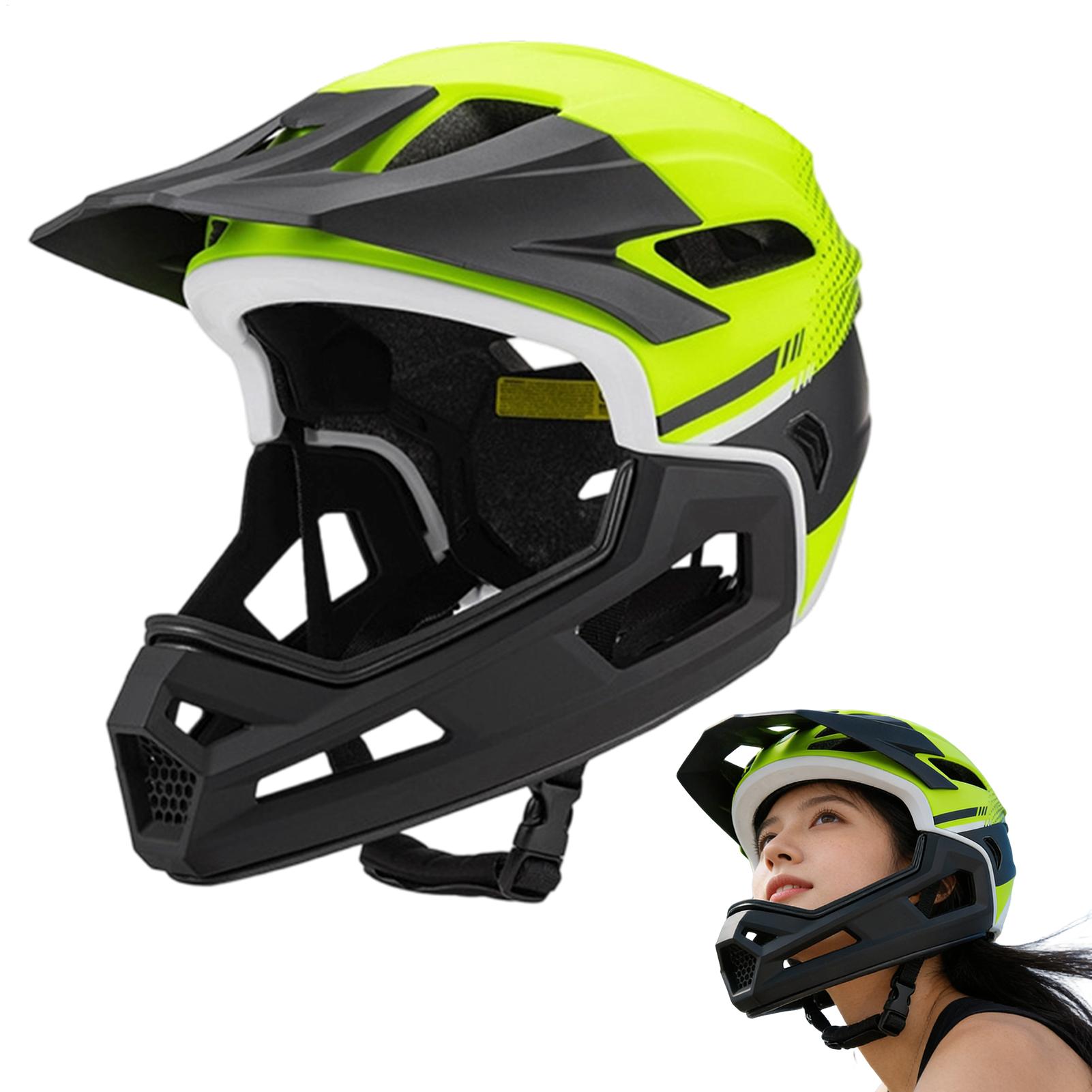 Mountain Biking Full Face Helmet - Mountain Bike Full Face Helmet Cycling