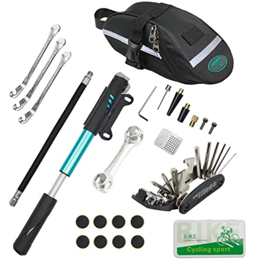 Mountain Biking Kit - Bike Repair Kit Contains 16-in-1 Tool,