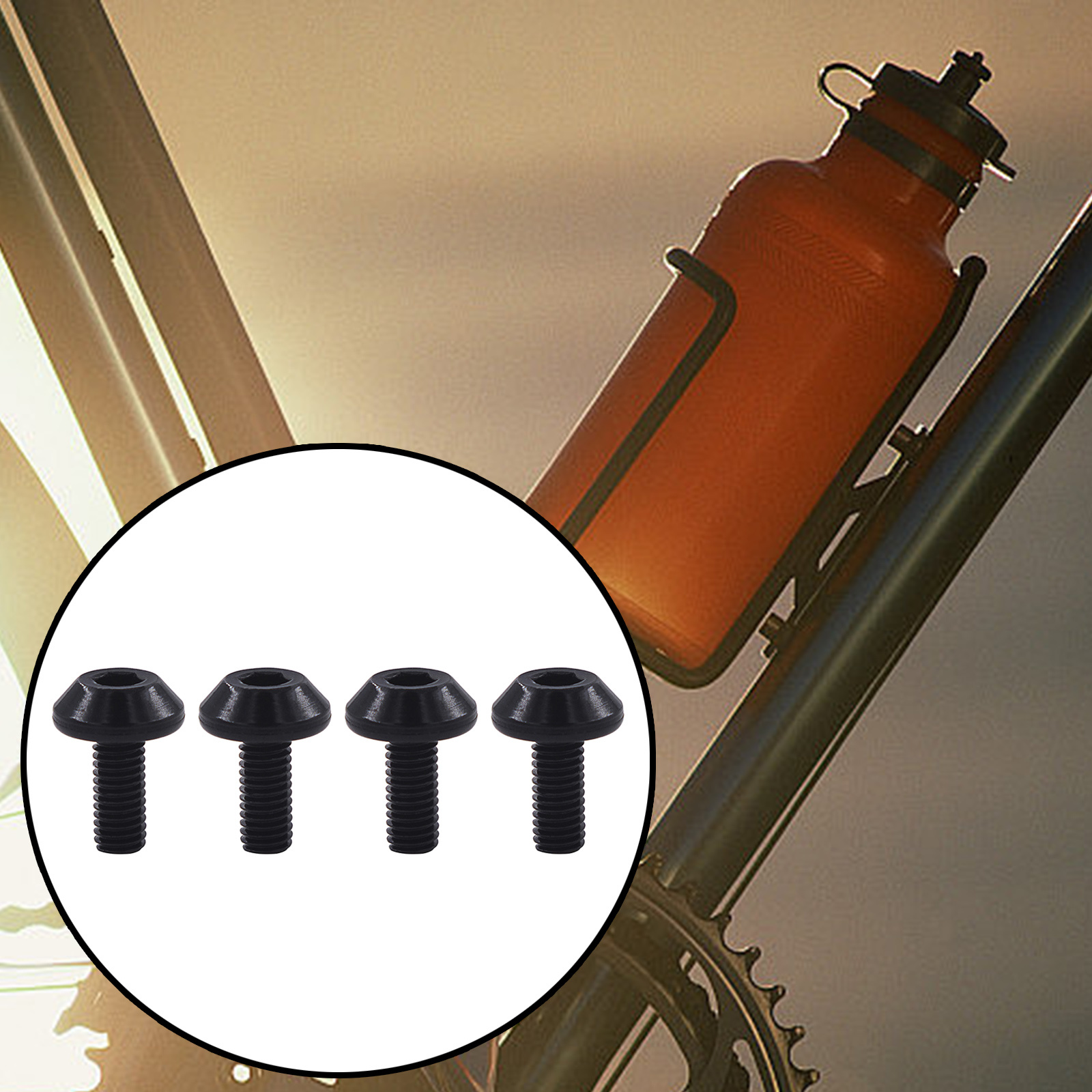 Mountain Biking Water Bottle - 4Pcs Bicycle Water Bottle Cage Bolt