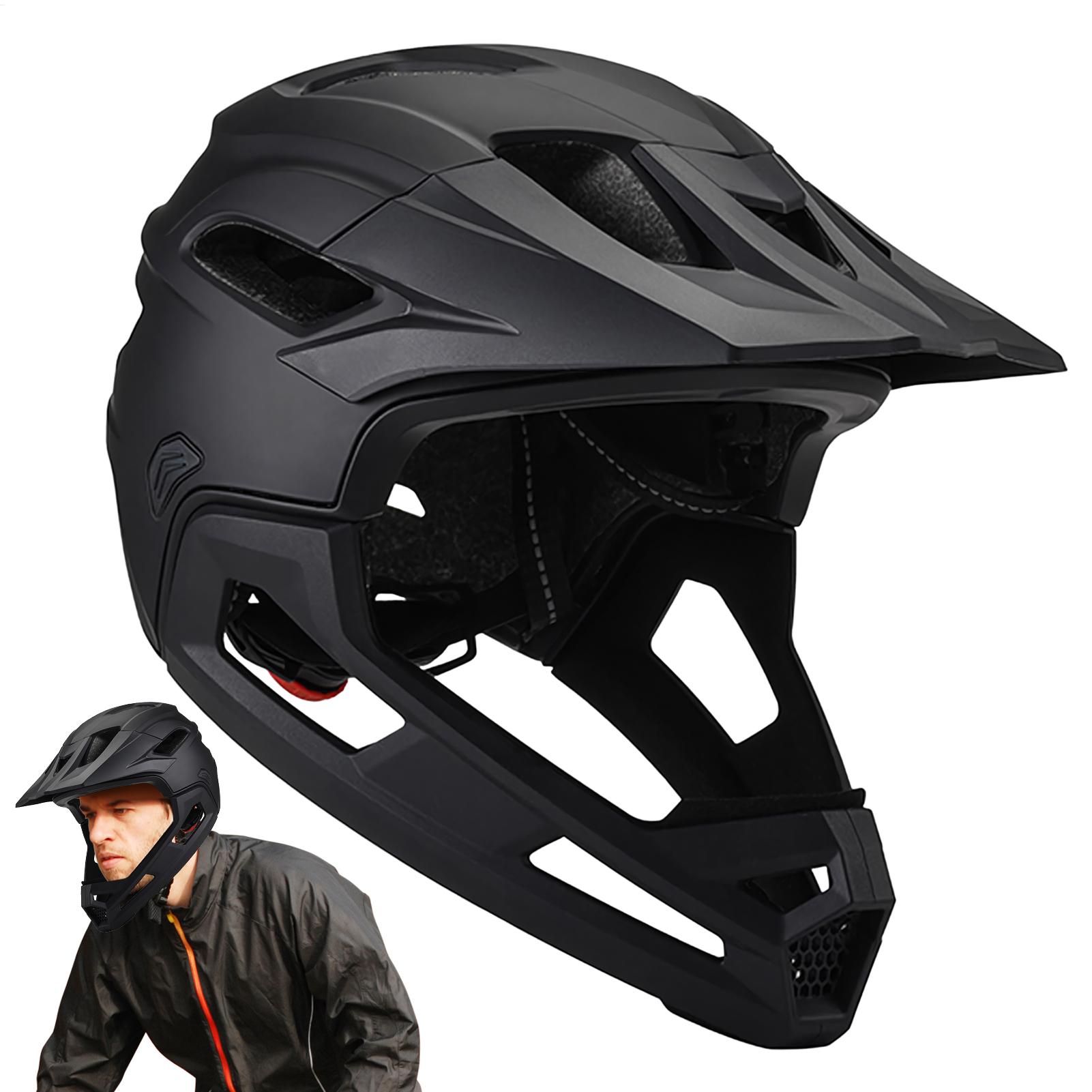 Mountain Biking Full Face Helmet - Multi-Sport Adult MtbHelmet Bicycle Full Face