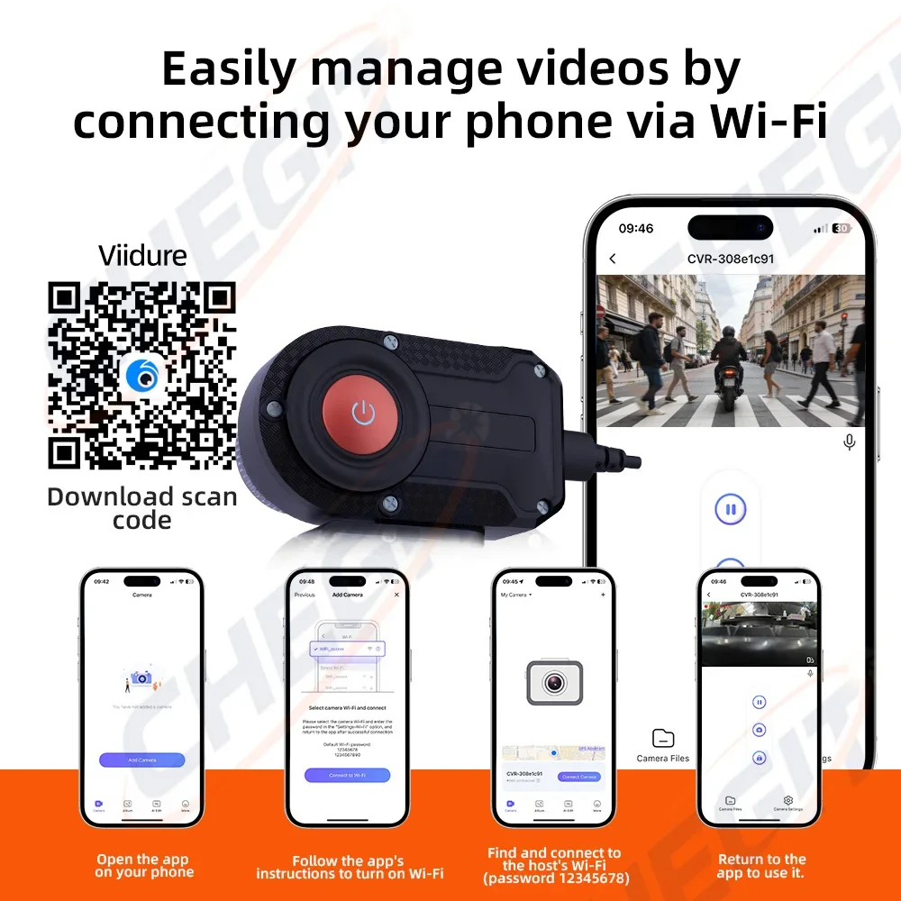 Motorcycle DVR 2K HD WiFi With - Mountain Biking Videos review and price