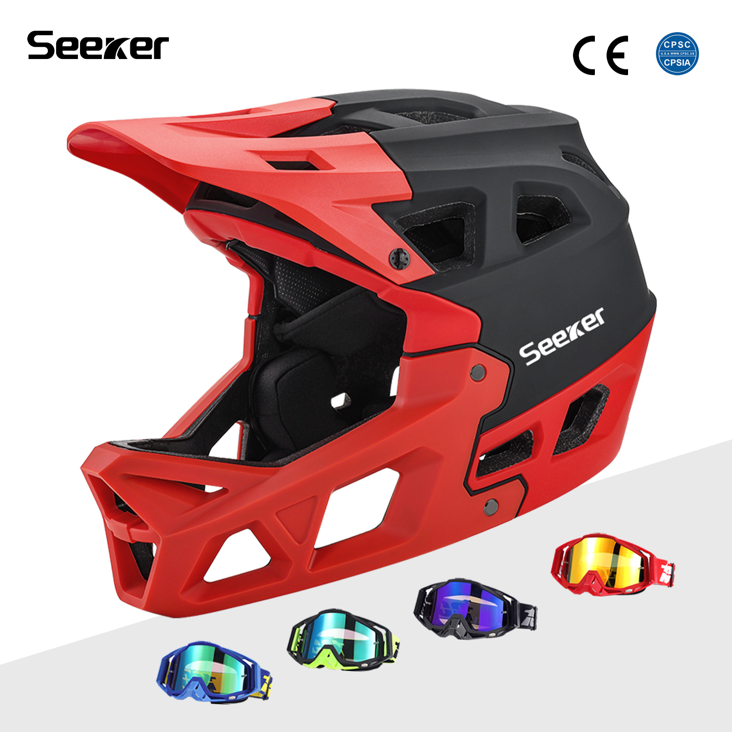 Seeker Bicycle Off-Road Full-F - Mountain Biking Full Face Helmet review and price