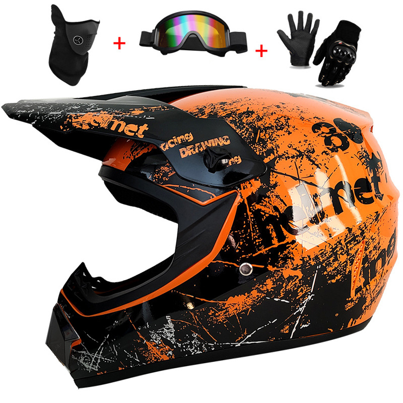 3Pcs Kids Off-Road Full Helmet - Mountain Biking Full Face Helmet review and price