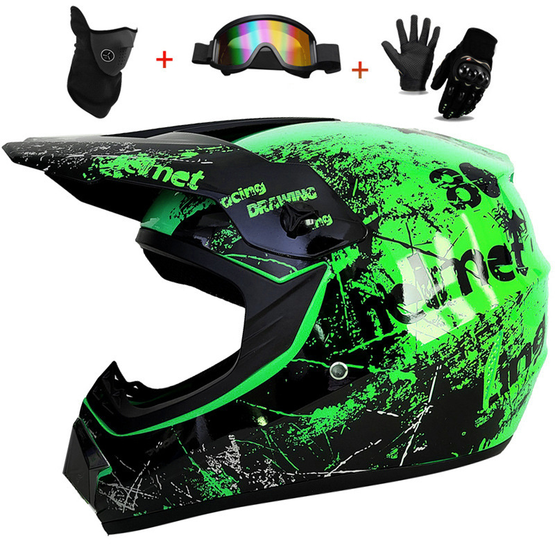 3Pcs Kids Off-Road Full Helmet - Mountain Biking Full Face Helmet review and price