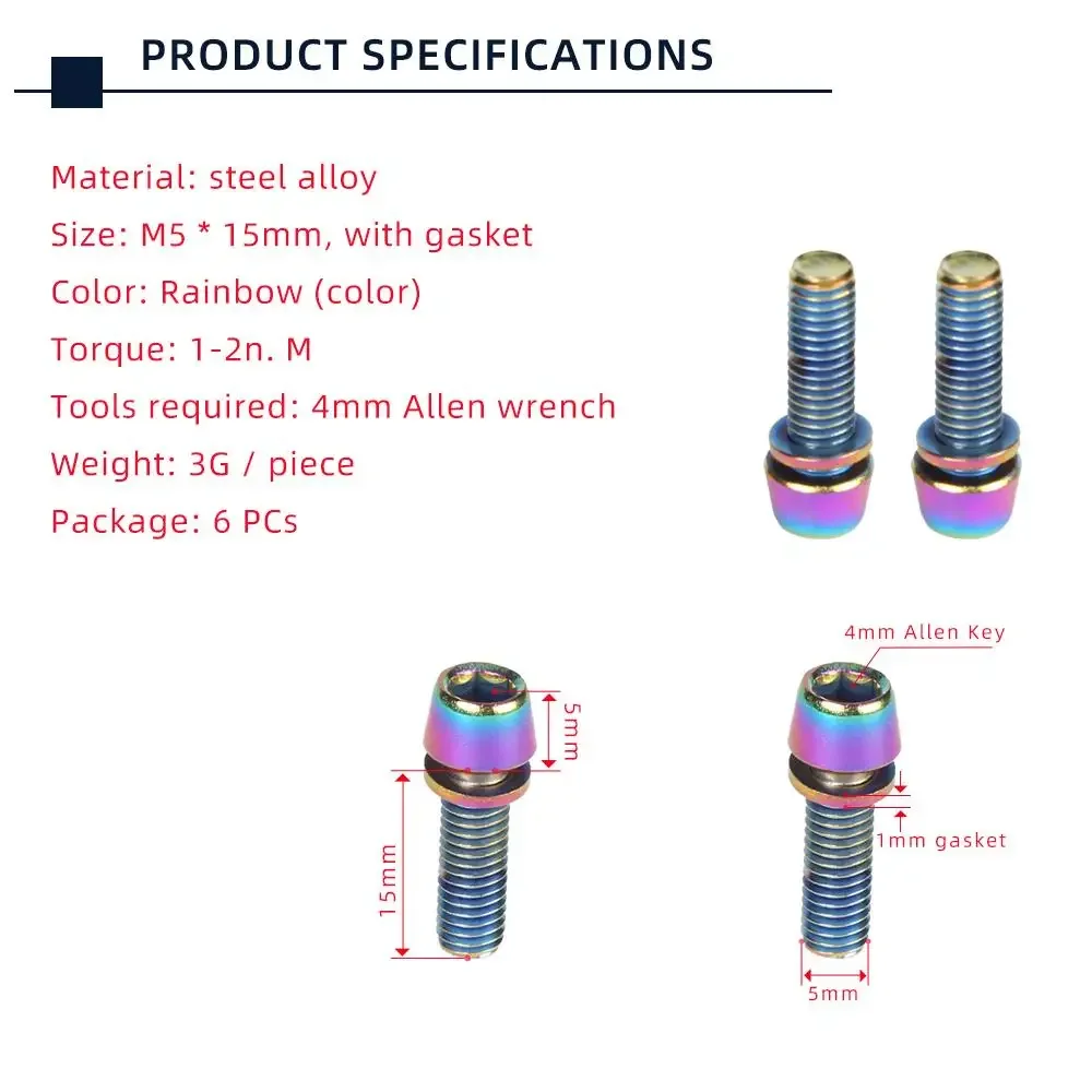 TANKE 6pcs M5 * 18 15mm Bolt S - Mountain Biking Water Bottle review and price